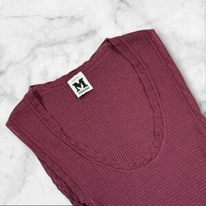 Missoni Made In Italy Maroon‎ Scoop Neck Knit Sleeveless Pullover Tank Womens 38